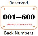 Reserved Back Numbers